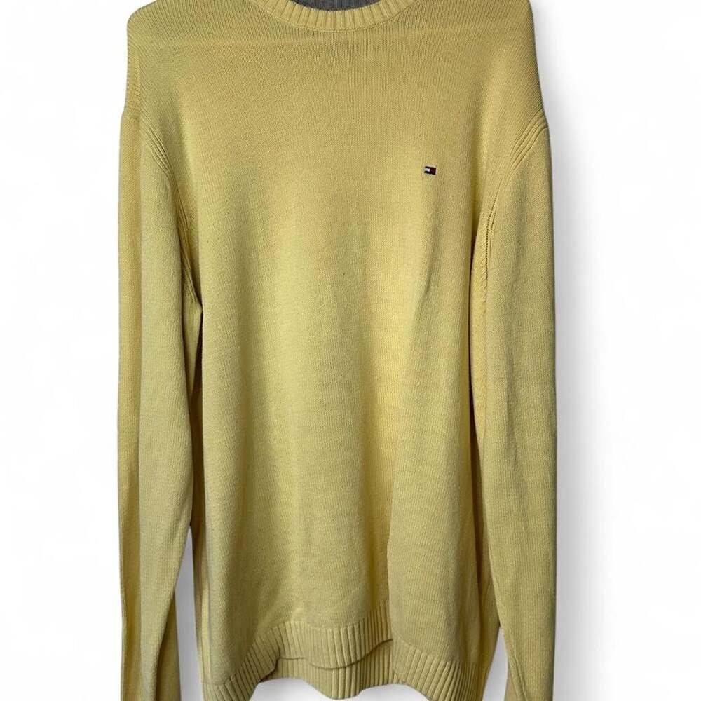 NEW Tommy Hilfiger Men’s XL Classic Crewneck Sweater Yellow